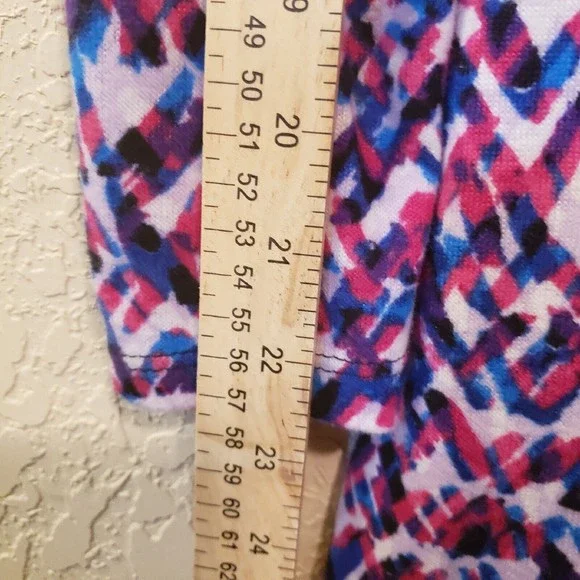 The Tog Shop (no tags) Long Blue Pink Open Cardigan Size Medium - Picture 6 of 7